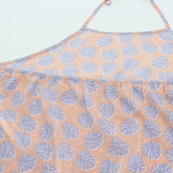 Sweet Rain Top Women 2X NEW Pink Halter Tropical Floral Hawaiian Lightweight - Picture 6 of 11